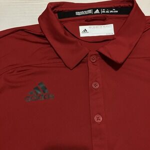 Adidas Golf Polo Aeroready Red Short Sleeve Golf Mens Size XXL Performance Shirt